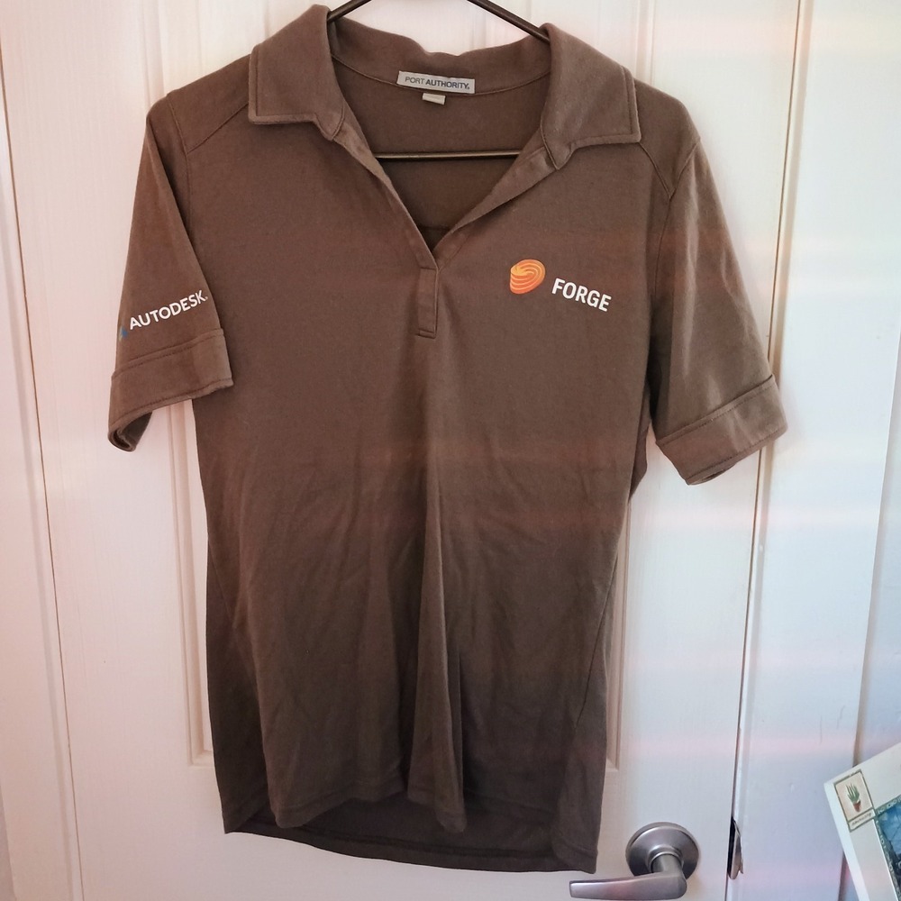 Port Authority Grey Women's Polo Autodesk Logo Size Medium Forge